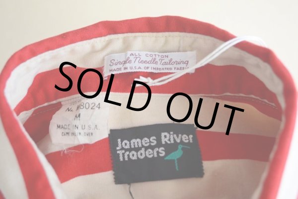 画像5: 1980s James River Traders ストライプシャツ　 ALL COTTON / MADE IN USA　 表記M  (5)