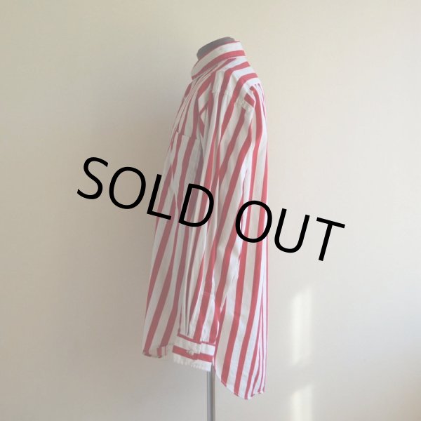 画像4: 1980s James River Traders ストライプシャツ　 ALL COTTON / MADE IN USA　 表記M  (4)