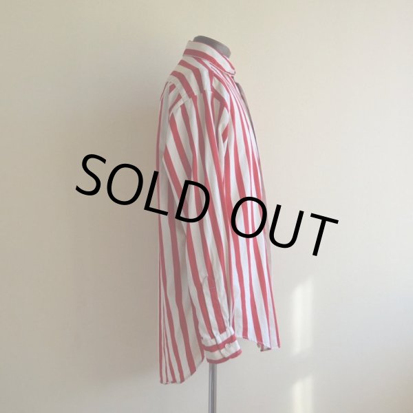 画像2: 1980s James River Traders ストライプシャツ　 ALL COTTON / MADE IN USA　 表記M  (2)