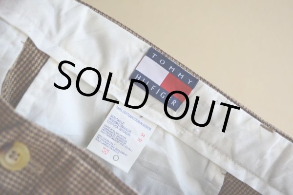画像4: TOMMY HILFIGER ツータックトラウザー　 千鳥格子　 表記34×32  (4)