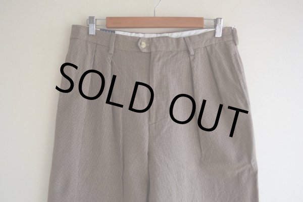 画像5: TOMMY HILFIGER ツータックトラウザー　 千鳥格子　 表記34×32  (5)