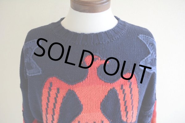 画像7: 1990s AMERICAN EAGLE サンダーバード柄コットンセーター　 表記L  (7)