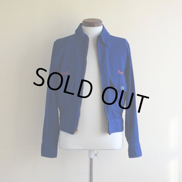 画像3: 1940‐50s T.S.LANKFORD&SONS ウィップコードワークジャケット　 SAN ANGELO BOBCAT BAND/チェーン刺繍　 10？実寸XS-S  (3)