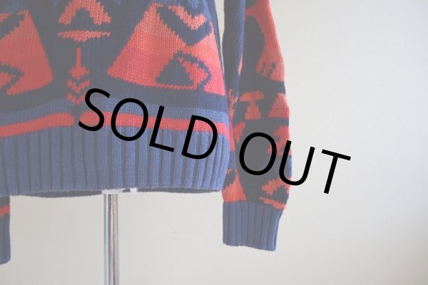 画像9: 1990s AMERICAN EAGLE サンダーバード柄コットンセーター　 表記L  (9)