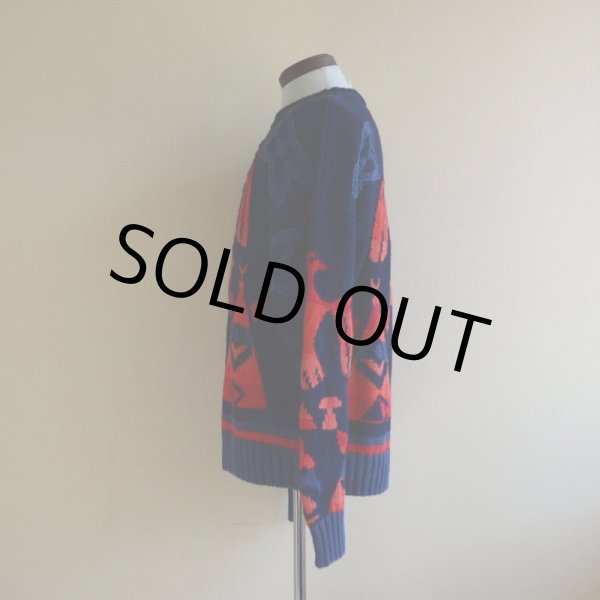 画像4: 1990s AMERICAN EAGLE サンダーバード柄コットンセーター　 表記L  (4)