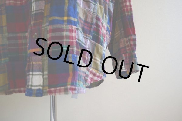 画像9: 1990s ORVIS パッチワークシャツ　 表記L  (9)