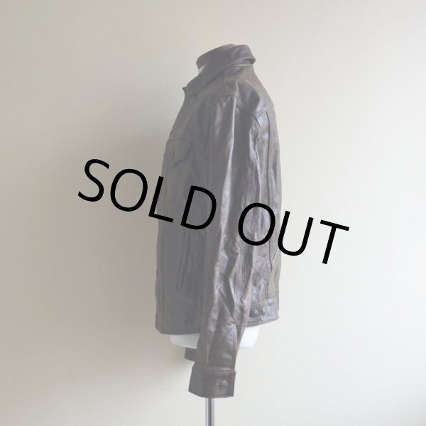 画像4: 2000s GAP BLUE JEANS レザージャケット　 表記S  (4)