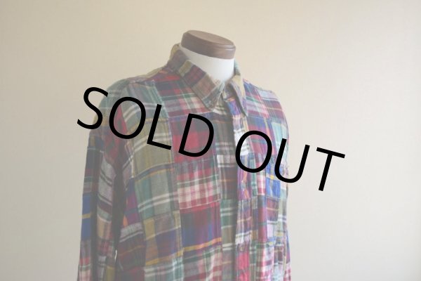 画像7: 1990s ORVIS パッチワークシャツ　 表記L  (7)