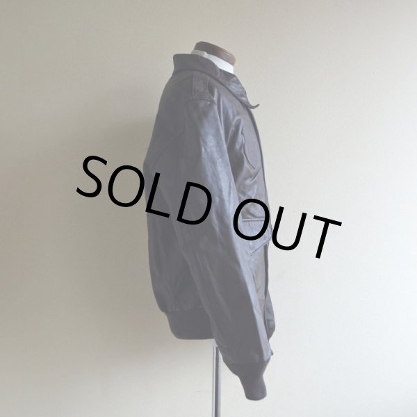 画像2:  1980s A-2 フライトレザージャケット　 SADDLERY×COOPER SPORTS WEAR　 表記42R  (2)