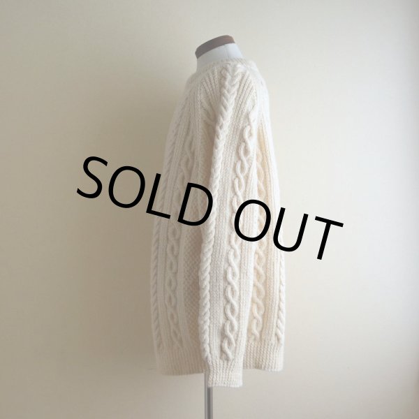 画像4: BLARNEY WOOLLEN MILLS フィッシャーマンセーター　 MADE IN IRELAND　 実寸XL  (4)