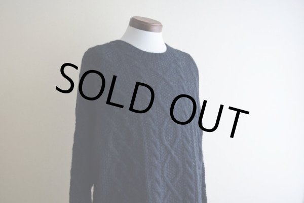 画像7: J.CREW フィッシャーマンセーター　 BLACK　 表記L  (7)