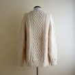 画像3: BLARNEY WOOLLEN MILLS フィッシャーマンセーター　 MADE IN IRELAND　 実寸XL  (3)