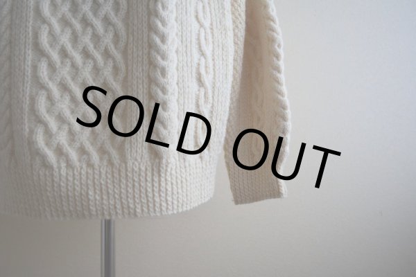画像8: BLARNEY WOOLLEN MILLS フィッシャーマンセーター　 MADE IN IRELAND　 実寸XL  (8)
