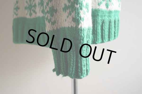 画像10: 1950s〜 雪柄カウチンセーター　 実寸ML  (10)