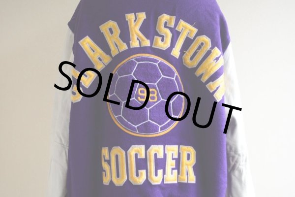 画像11: 1990s HOLLOWAY 袖レザースタジャン  MADE IN USA  表記XL  (11)