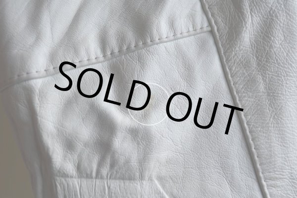 画像16: 1990s HOLLOWAY 袖レザースタジャン  MADE IN USA  表記XL  (16)