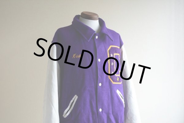 画像7: 1990s HOLLOWAY 袖レザースタジャン  MADE IN USA  表記XL  (7)