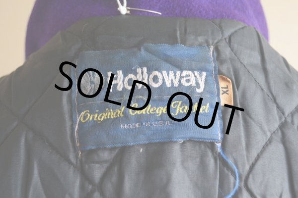 画像5: 1990s HOLLOWAY 袖レザースタジャン  MADE IN USA  表記XL  (5)