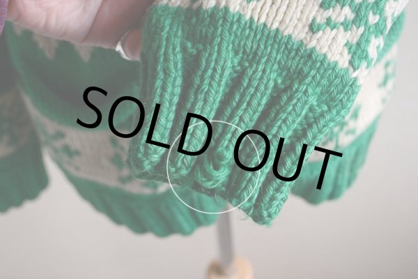 画像11: 1950s〜 雪柄カウチンセーター　 実寸ML  (11)