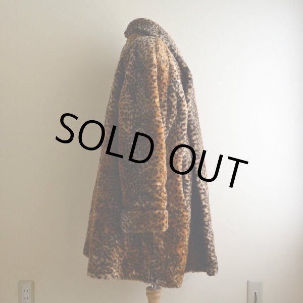 画像2: 1980s Monterey ヒョウ柄フェイクファーコート  MADE IN USA  表記XL  (2)