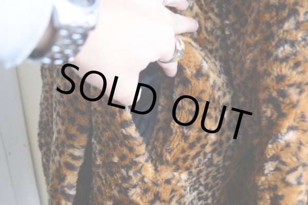 画像14: 1980s Monterey ヒョウ柄フェイクファーコート  MADE IN USA  表記XL  (14)