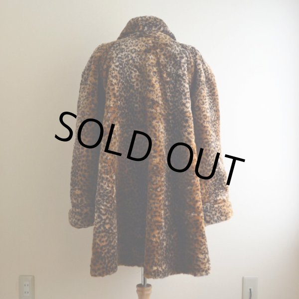 画像3: 1980s Monterey ヒョウ柄フェイクファーコート  MADE IN USA  表記XL  (3)