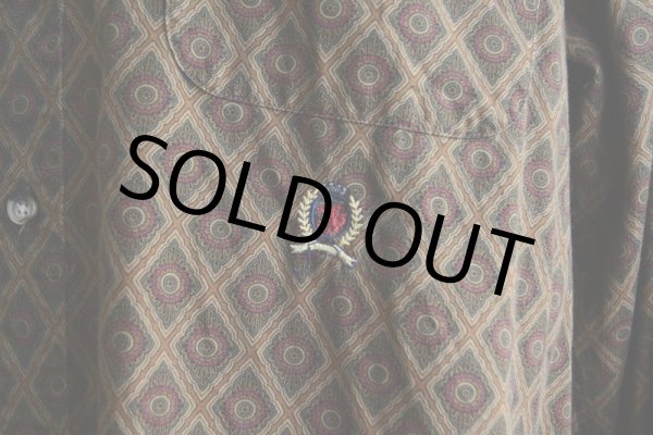 画像8: 1990s TOMMY HILFIGER 総柄シャツ　 表記L  (8)