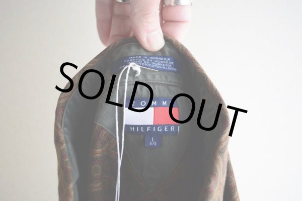 画像5: 1990s TOMMY HILFIGER 総柄シャツ　 表記L  (5)