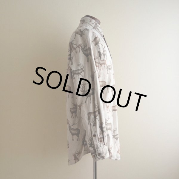 画像2: Woolrich トナカイ柄シャモアクロスシャツ  実寸L  (2)