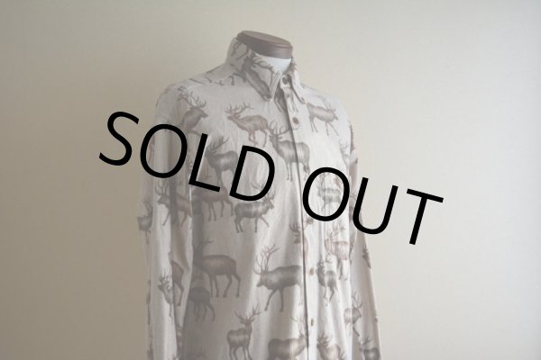 画像7: Woolrich トナカイ柄シャモアクロスシャツ  実寸L  (7)