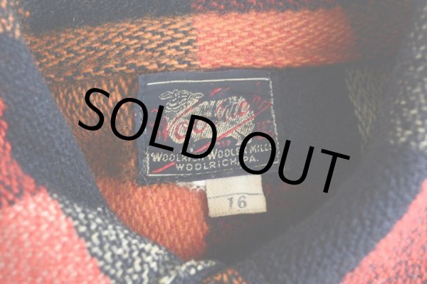 画像5: 1940s Woolrich マチ付きウールシャツ  表記16  (5)