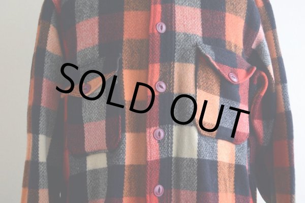 画像8: 1940s Woolrich マチ付きウールシャツ  表記16  (8)