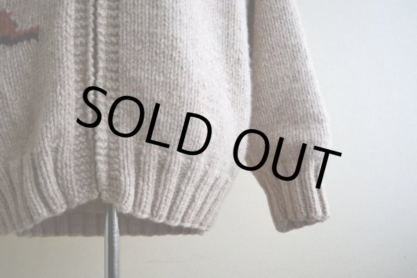 画像8: 1960s〜 カウボーイ柄カウチンセーター　 実寸ML  (8)