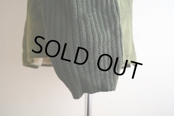 画像10: ムートン×ニットノーカラージャケット　 EURO VINTAGE　 表記56(XL)  (10)