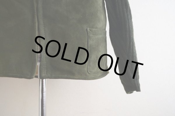 画像9: ムートン×ニットノーカラージャケット　 EURO VINTAGE　 表記56(XL)  (9)