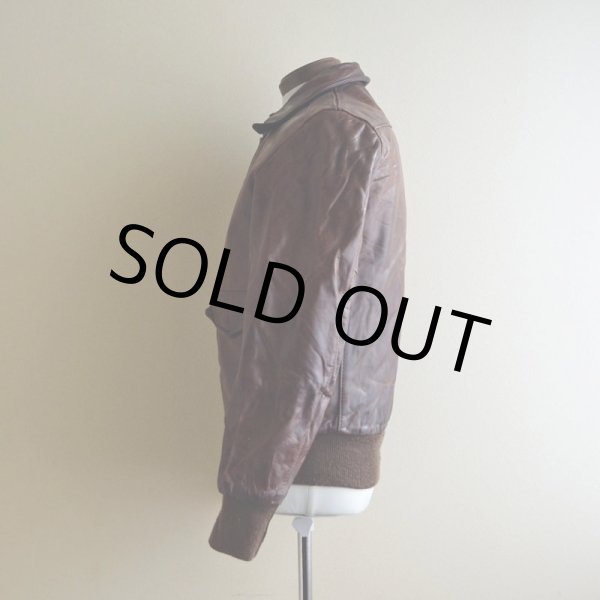 画像4: 1970s unknown レザージャケット　 裏地ムートンボア　 表記36  (4)