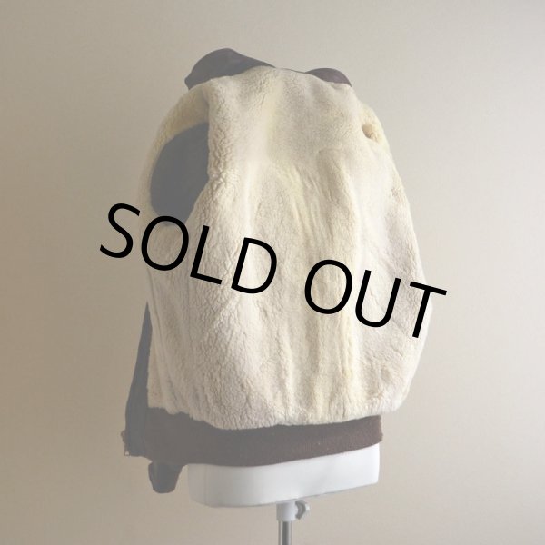 画像5: 1970s unknown レザージャケット　 裏地ムートンボア　 表記36  (5)