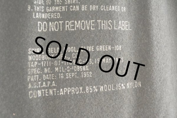 画像7: 1950s US.ARMY ウールシャツ　 表記M  (7)