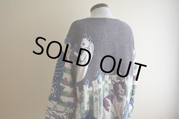 画像13: Sugar Street Weavers ネコ柄ゴブランコットンセーター　 MADE IN USA　 表記ONE SIZE  (13)