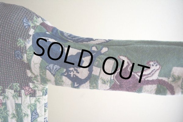 画像12: Sugar Street Weavers ネコ柄ゴブランコットンセーター　 MADE IN USA　 表記ONE SIZE  (12)