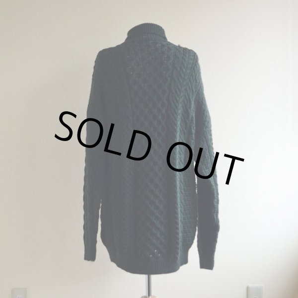 画像3: BLARNEY WOOLLEN MILLS タートルネック フィッシャーマンセーター  MADE IN IRELAND  表記XL  (3)