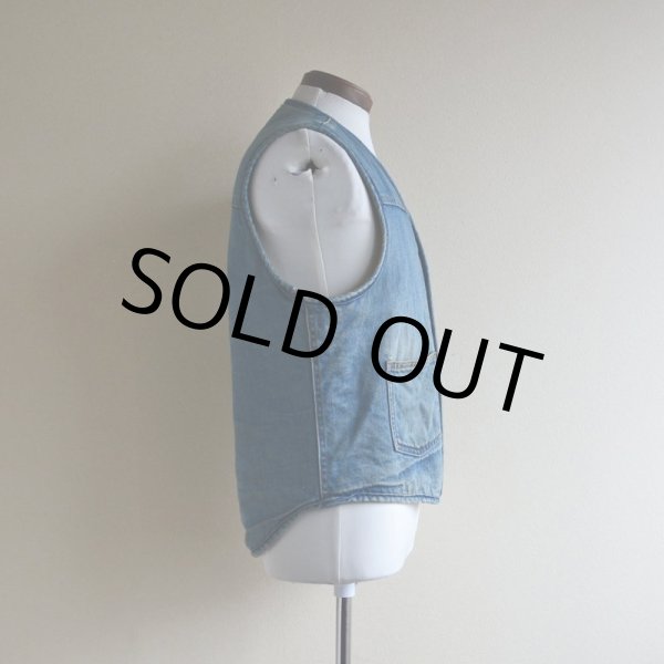 画像2: 1970s Carhartt デニムボアベスト  表記M  (2)