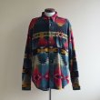 画像1: 1980s Woolrich ネイティブ柄シャモアクロスシャツ　 MADE IN USA　 実寸XL  (1)