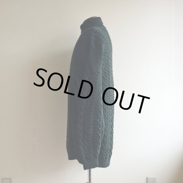 画像4: BLARNEY WOOLLEN MILLS タートルネック フィッシャーマンセーター  MADE IN IRELAND  表記XL  (4)