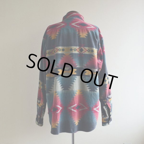 画像3: 1980s Woolrich ネイティブ柄シャモアクロスシャツ  MADE IN USA  実寸XL  (3)