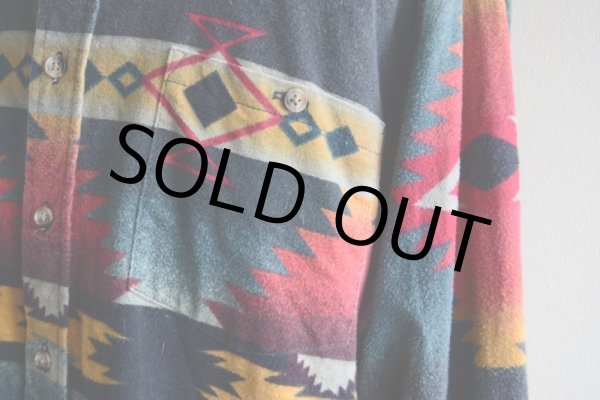 画像8: 1980s Woolrich ネイティブ柄シャモアクロスシャツ  MADE IN USA  実寸XL  (8)