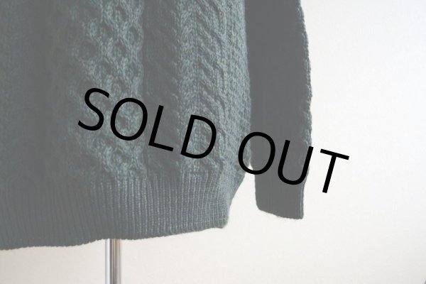 画像10: BLARNEY WOOLLEN MILLS タートルネック フィッシャーマンセーター  MADE IN IRELAND  表記XL  (10)