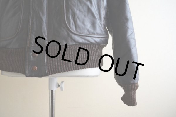 画像14: 1970s WILLIAM BARRY G-1 TYPE レザージャケット　 表記40  (14)