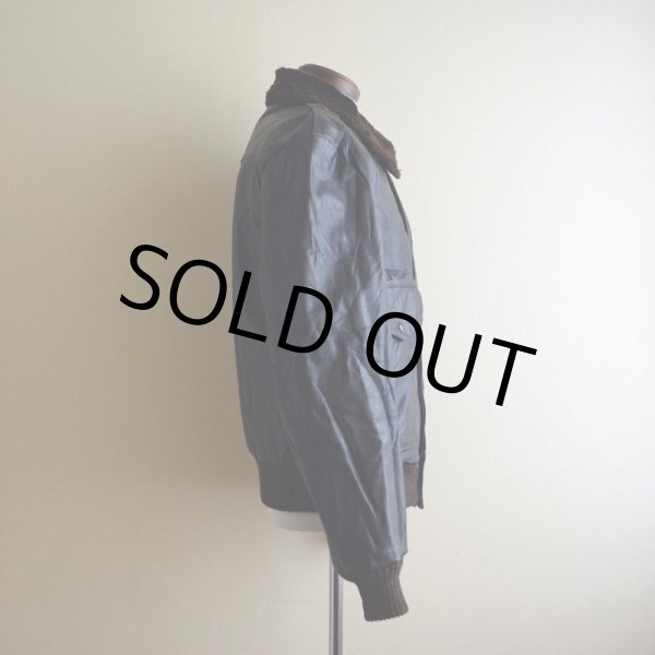 画像2: 1970s WILLIAM BARRY G-1 TYPE レザージャケット　 表記40  (2)