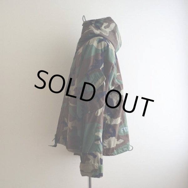 画像4: 1990s US.MILITARY ケミカルプロテクティブパーカー　 バックステンシル　 表記MEDIUM-REGULAR  (4)